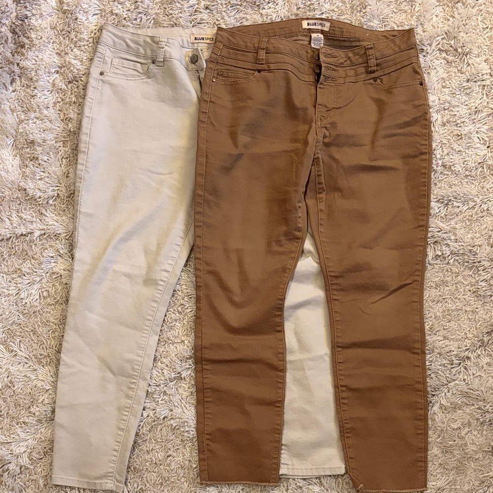 Blue Spice Tan Skinny Jeans
